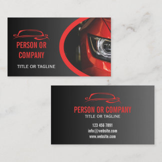 Professional Auto Detailing Logo Mobile Car Wash Business Card