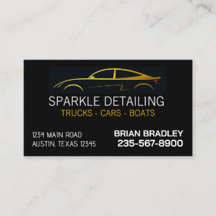Professional Auto Detailing Service Business Card