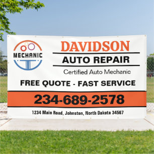 Professional Auto Mechanic Repair Shop Banner