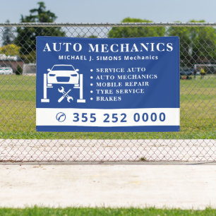 Professional auto repair mechanic service sign
