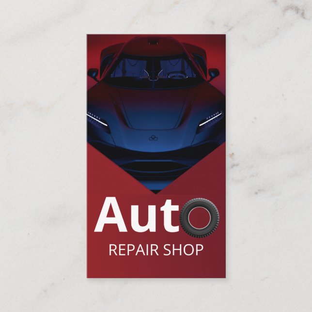 Professional Auto Repair Shop Business Card (Front)