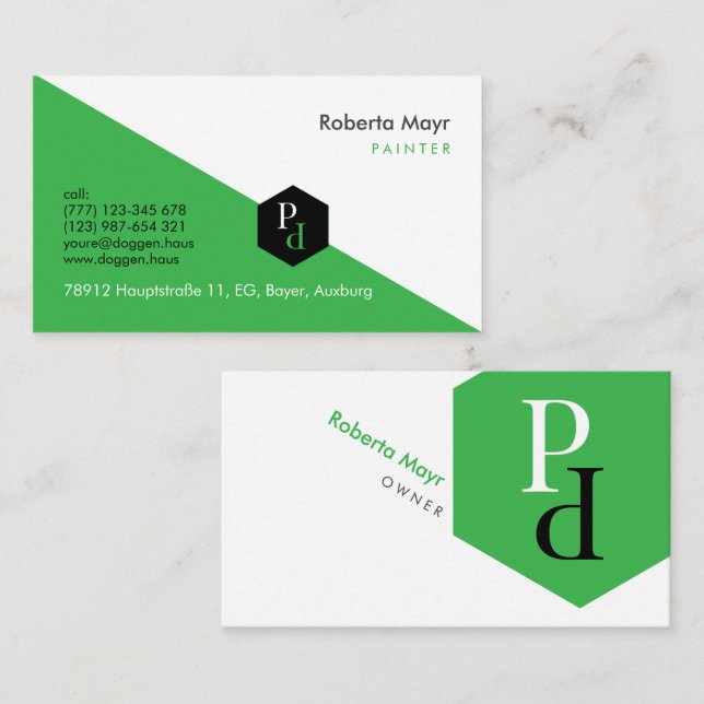Professional Automatic Logo  Business Card (Front/Back)