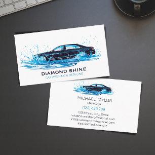 Professional Automotive Car Washing Auto Detailing Business Card