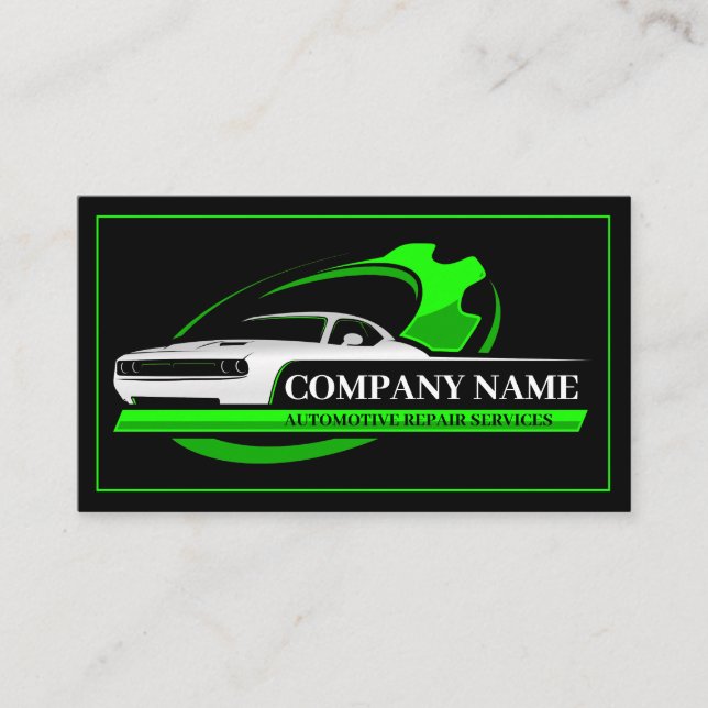 Professional Automotive Repair, Auto Mechanic Business Card (Front)