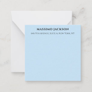 Professional baby blue modern minimalist name card