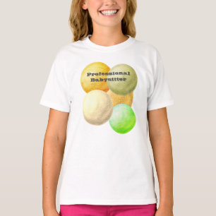 Professional Babysitter Pastel Circles Child Care T-Shirt