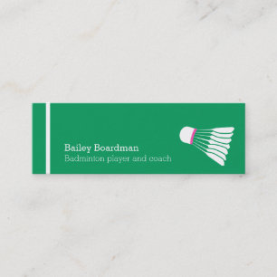 Professional badminton female coach business cards