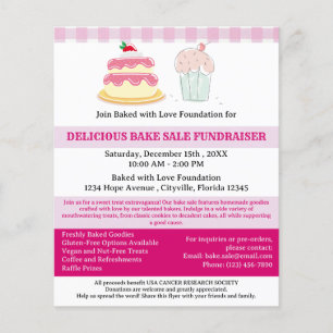 Professional Bake Sale Fundraiser Flyer