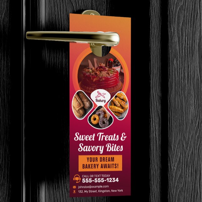 Professional Bakery Shop Sweet Treats Pastry Chef Door Hanger (Creator Uploaded)
