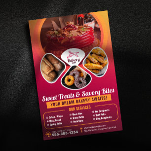 Professional Bakery Shop Sweet Treats Pastry Chef Flyer