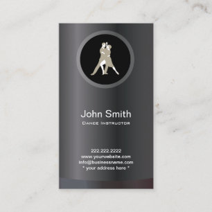 Professional Ballroom Dance instructor Metallic Business Card