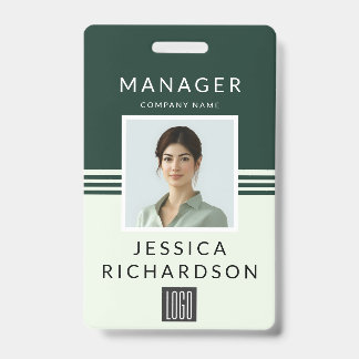 Professional Barcode & Logo ID Badge