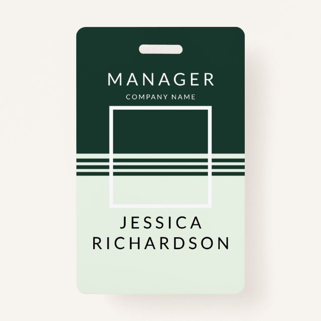 Professional Barcode & Logo ID ID Badge (Front)