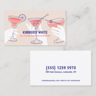 Professional Bartender  Business Card