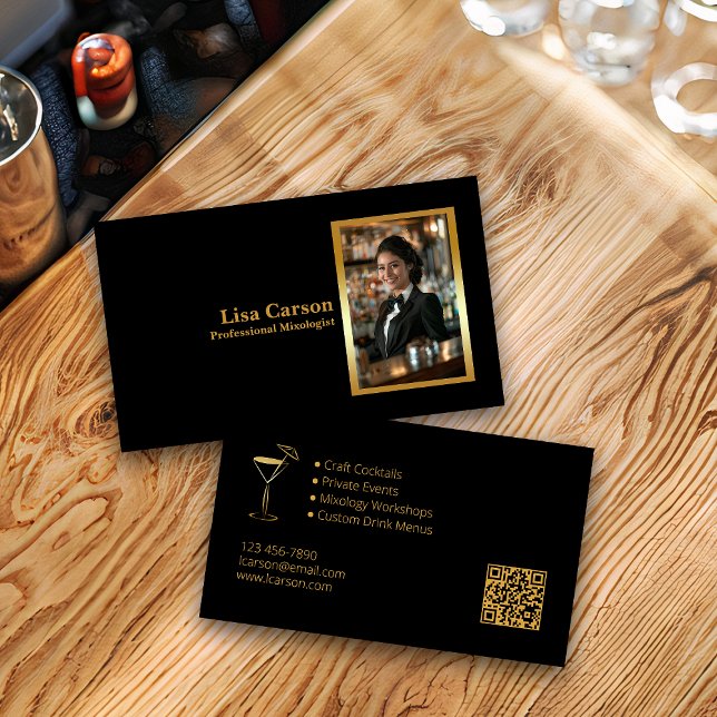 Professional Bartender elegant designed  Business Card (Creator Uploaded)