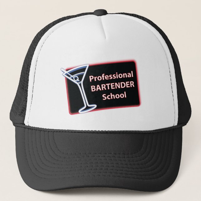 Professional Bartender School Logo Trucker Hat (Front)