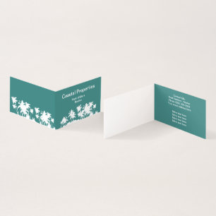 Professional Beach Real Estate Palm Trees Design Business Card
