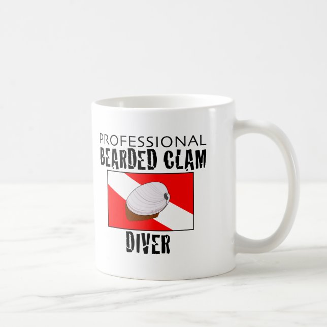 Professional Bearded Clam Diver Coffee Mug (Right)