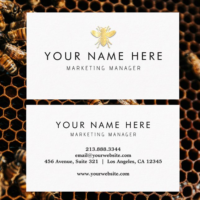 professional Bee BeeKeeper Honey                 Business Card (Creator Uploaded)