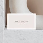 Professional Beige Modern Luxury Business Card<br><div class="desc">bIn the world of networking, making a memorable first impression is imperative. Our minimalist-style business cards are designed to do just that, encapsulating professionalism and elegance in a sleek, simple design. Tailored for the discerning professional, these cards are a perfect fit for small business owners, consultants, attorneys, hair stylists, and...</div>
