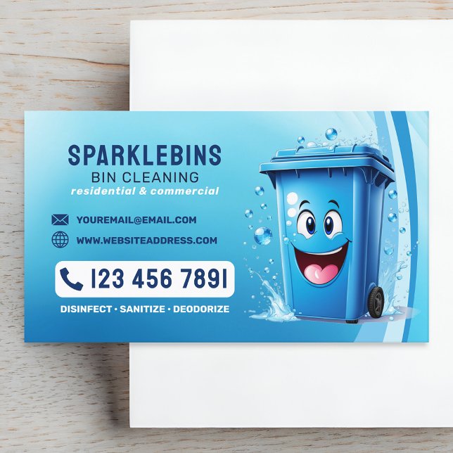 Professional Bin Cleaning Services  Business Card (Creator Uploaded)