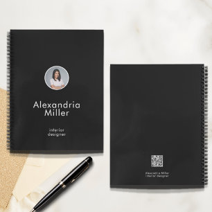 Professional Bio Photo QR Code Notebook