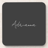 Professional black add your name handwriting retro