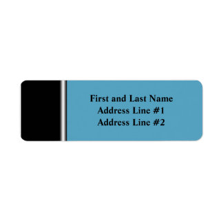 Professional Black and Blue Business Return Address Label