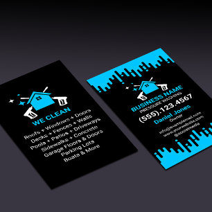Professional Black and Blue Pressure Washing Flyer