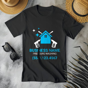 Professional Black and Blue Pressure Washing T-Shirt