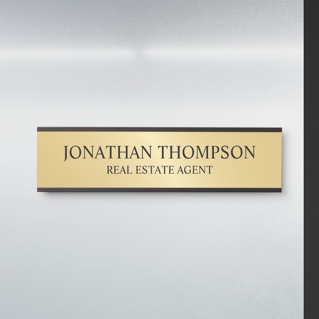 Professional Black and Gold Door Sign (Creator Uploaded)