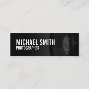 Professional Black and White Photography Mini Business Card