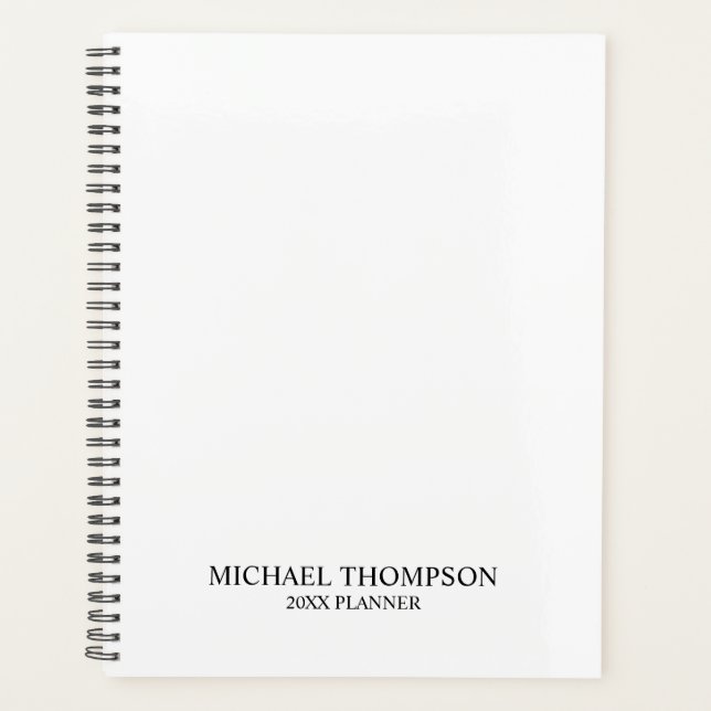 Professional Black and White Planner (Front)