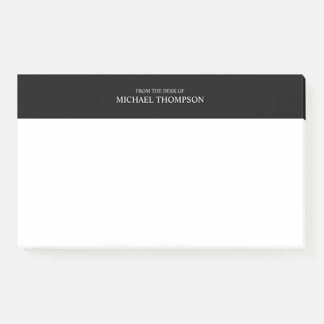 Professional Black and White Post-it Notes (Front)