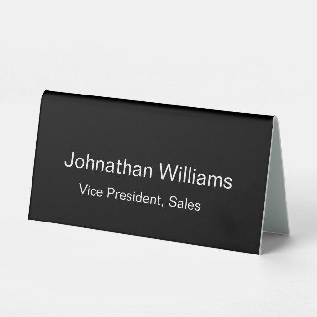 Professional Black and White Template Name Title (Front)