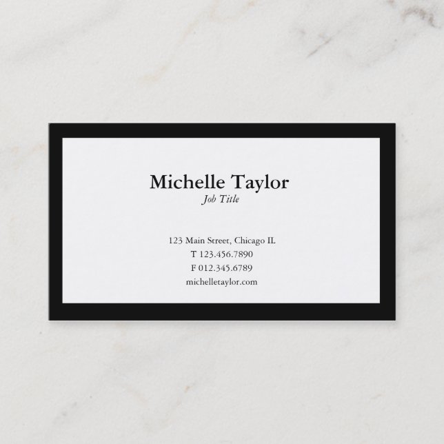 Professional Black Business Card (Front)