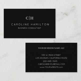Professional Black Business Card