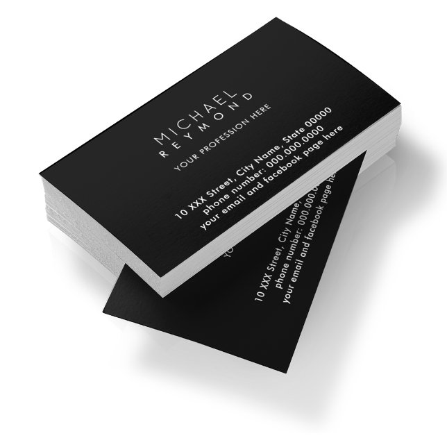 Professional Black Business Card (Creator Uploaded)