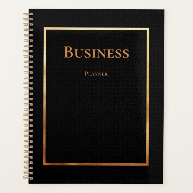 Professional black gold business  planner (Front)