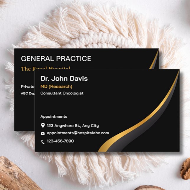 Professional Black Gold Modern Elegant Minimalist Business Card (Creator Uploaded)