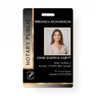 Professional Black & Gold Notary Photo ID