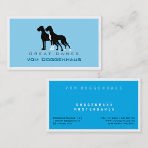 Professional black Great Danes Business Card