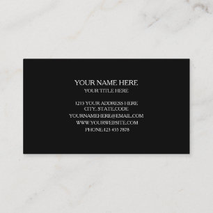 Professional Black Minimalist Business Card