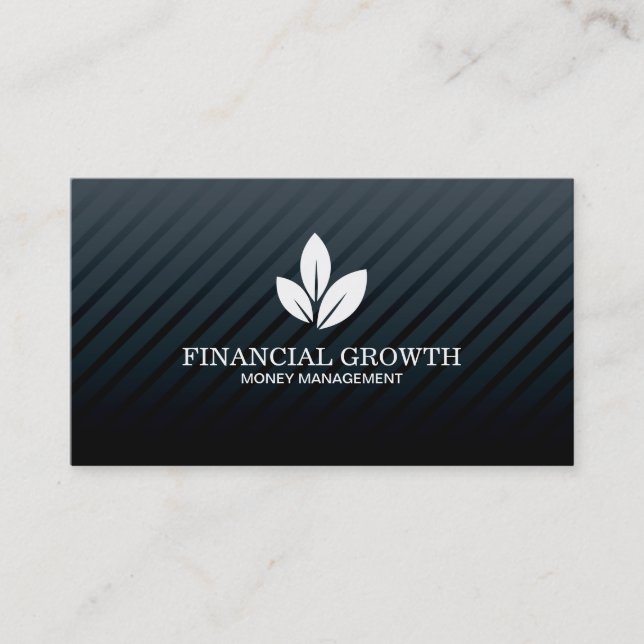Professional Black Modern Business Card (Front)