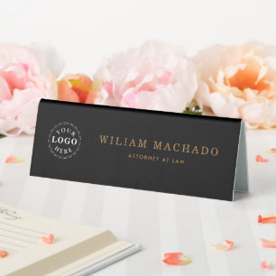 Professional Black Name Plate for Attorneys