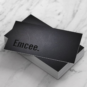 Professional Black Out Emcee Business Card