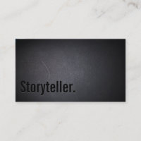 Professional Black Out Storyteller Business Card