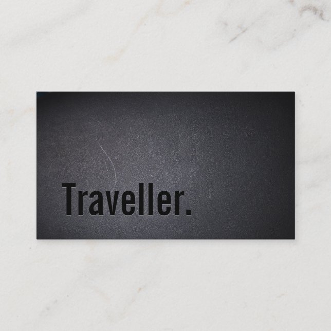 Professional Black Out Traveller Business Card (Front)