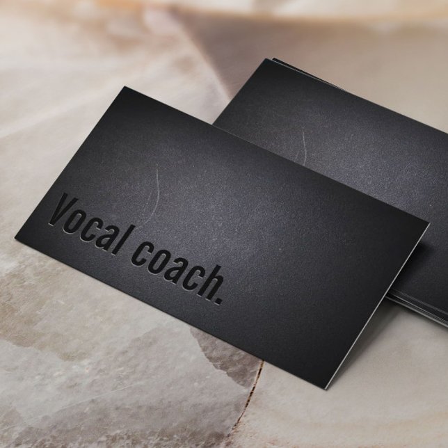 Professional Black Out Vocal Coach Business Card (Creator Uploaded)