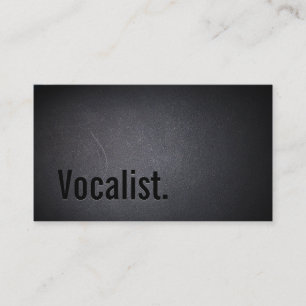 Professional Black Out Vocalist Business Card